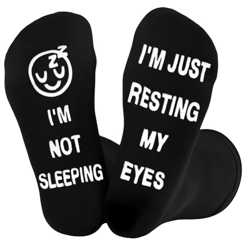 AOOWU Grappige herensokken, 1 paar antislip herensokken, cadeau voor heren, Kerstmis, cadeau-ideeën voor heren, grappig cadeau voor vader, echtgenoot, moeder, oma, vriend, Kerstmis, verjaardag, maat