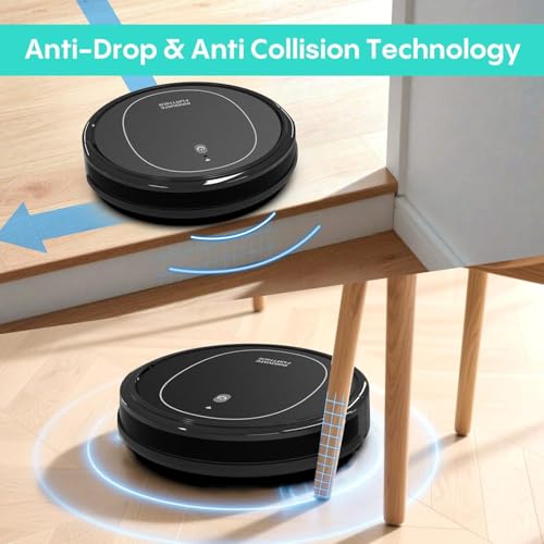 Image of Robot Vacuum 4000Pa Strong Suction Vacuum Robot and Mop & WiFi /App /Remote /Alexa Control & Central Brush & Self-Charging, Schedule 3-in-1 Robotic Vacuum Cleaner for Pet Hair, Hard Floor, Carpet