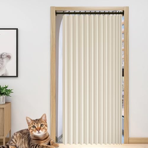 Rideau séparation 155 x 175 cm beige pour créer un cocon chaleureux et isolé