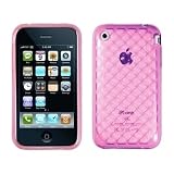 Schutzfolien Logotrans Cubic Series Silikon Cover pink und Displayschutzfolie für Apple iPhone 3G / 3Gs
