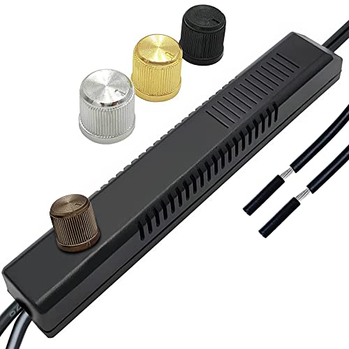 Zing Ear ZE-02A Rotary Dimmer Switch for Floor Torchiere Lamps, Halogen Lamps, Incandescent Lamps,500WMax. 120VAC Knob Switch Replacement Kit-Black Plastic Shell