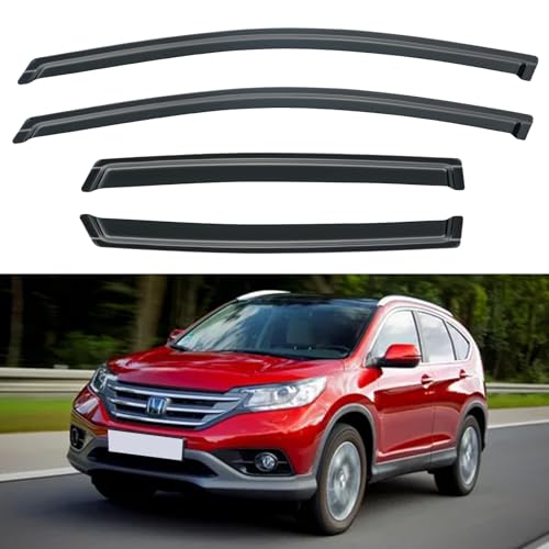 Image of Window Visors Rain Guards for 2012 2013 2014 2015 2016 Honda CRV, Out-Channel Window Vent Wind Deflectors Visors Shades for 12 13 14 15 16 CR-V SUV