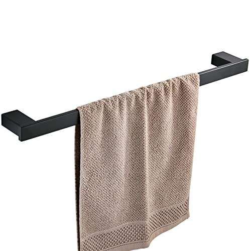 Porte-serviettes mural en acier inoxydable 60 cm noir mat de bain - 2
