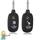 Wireless guitar system, 20 hz - 20 KHZ UHF wireless guitar transmitter receiver, built-in rechargeable lithium battery, used for electric guitar bass