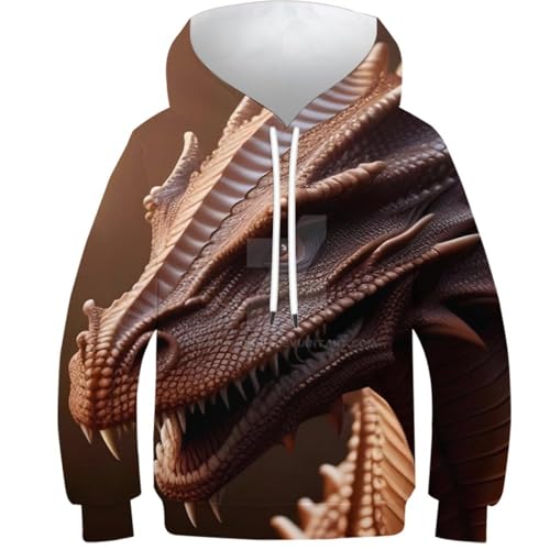 Sweat à capuche dragon 3D idée cadeau originale vêtement manches longues enfants pull novelty