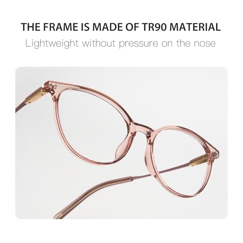 Image of Cyxus Round Blue Light Glasses Women Men Retro Circular Computer Glasses Anti Blue Light Blockers Reduce Eye-strain 8185