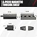 C&T 4-Piece Magnetic Toolbox Shelf, Tray and Holder Set, Magnetic Toolbox Tray Set, Tool Box for Cabinet Side Shelf Storage Van Workshop, Tool Organization and Storage