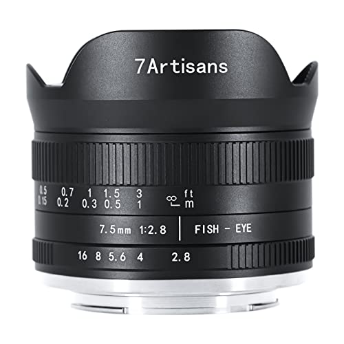 7artisans 7.5mm f2.8 Mark II APS-C Fisheye Wide Angle Manual Fixed Lens for Nikon Z Mirrorless Camera Z6 Z7 Z50