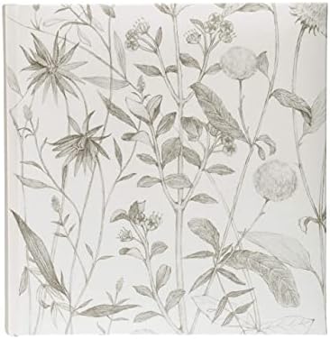 Kenro Wildflower Series White Foliage Pencil Sketch Picture Photo Album Holds 200 Photos 6x4 / 10x15cm