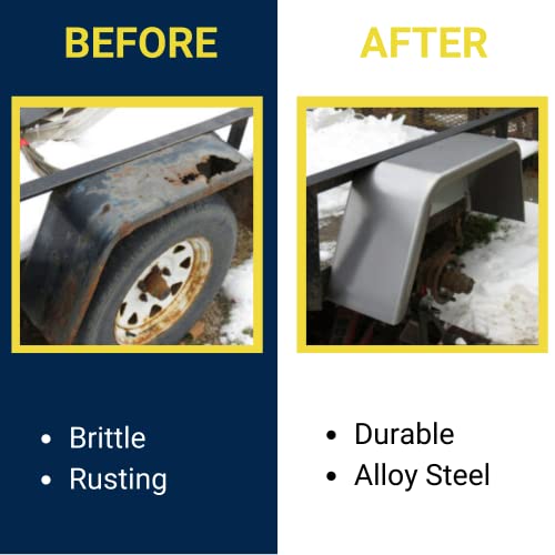 Towzone 44923 Silver 10"X 36" X19.25" Jeep-Style Single Steel Fender (Fits Single 13In.-15In. Tires),1 Pack #TOP4