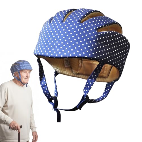 Casco de seguridad anticaída para ancianos: gorro protector ajustable, grueso y suave