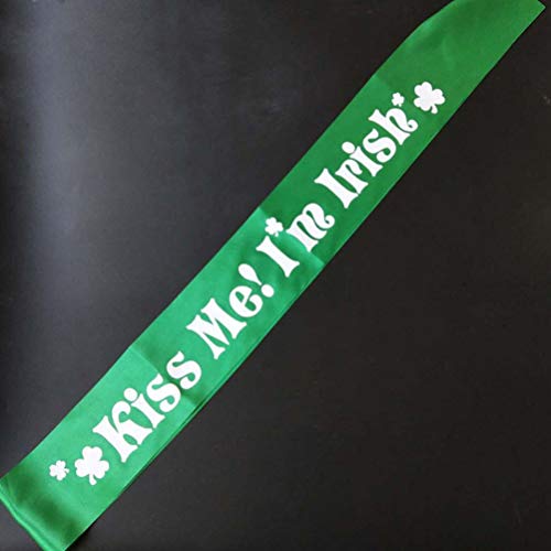 PretyzOOM 4 peças acessório para fantasia de Dia de São Patrício com laço verde para tiara, saia tut