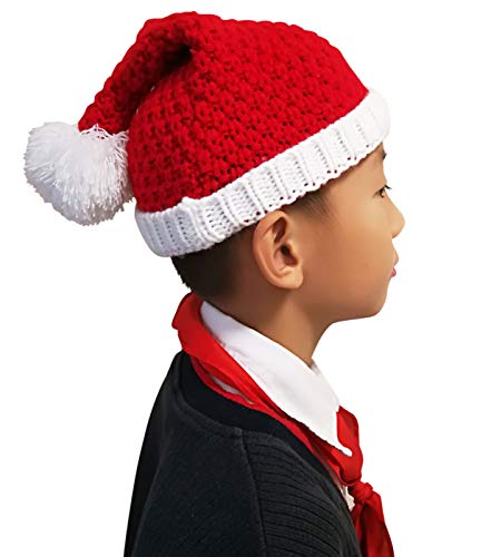 Image of Winter Beanie Scarf for Boys Girls (5-12 Years) Hats Circle Scarf Kids Slouchy Skull Cap