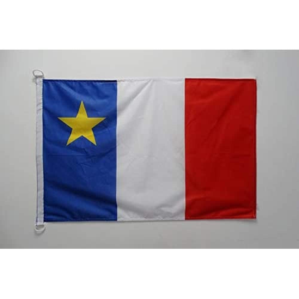 AZ FLAG Acadia Nautical Flag 18'' x 12'', Canada, Acadian flags 30 x 45 cm, Banner 12x18 in for boat