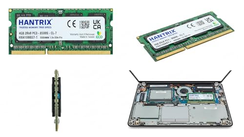 Image of 4GB DDR3 1066MHz Laptop RAM PC3-8500S 204-Pin SO-DIMM Notebook Memory Module | 1.5V Single Rank 1Rx8 Laptop Upgrade | Premium Korea Chips Hardware Stick | 3-Year Warranty