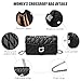 Travistar Quilted Crossbody Bags for Women - Small Vegan Leather Cross Body Purse Trendy Black Shoulder Bag Elegant Satchel Handbags Designer Evening Chain Clutch Purses with Cute Pendant