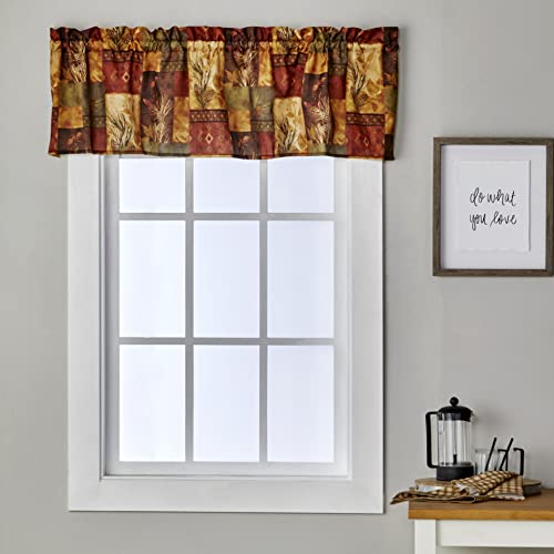 Skl Home Chevron Pinecone Window Valance,13X58, Multi #TOP2
