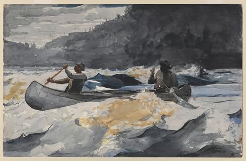 Cuadro famoso Disparando a los rápidos de Winslow Homer decoración elegante de lienzo para salón