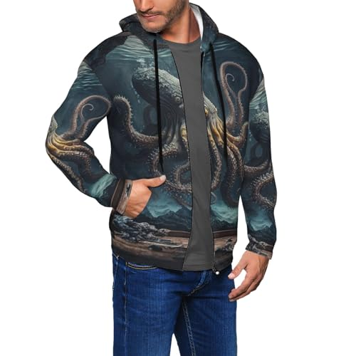 Mens Full Zip Hooded Sweatshirt Casual Hoodies Jacket3