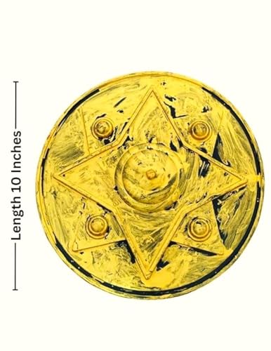 Image of BookMyCostume Shivaji Sword and Shield Set for Kids - 26-Inch Royal-Look Toy Sword with 10-Inch Shield with Metallic Finish |Warrior Costume Accessory for Fancy Dress & Role Play