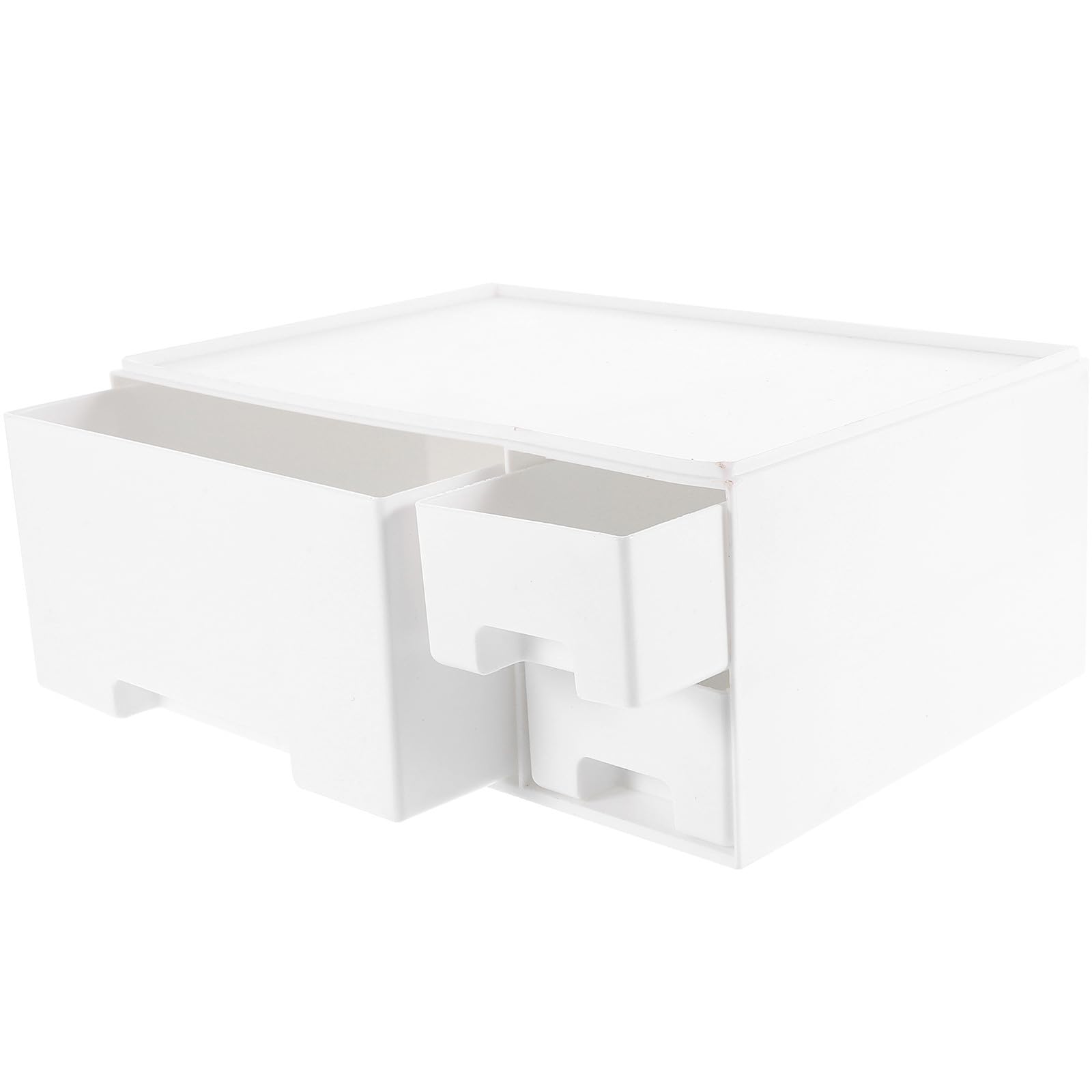 Support ordinateur portable bords lisses en ABS blanc et tiroir amovible