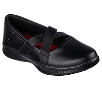 Skechers Women's Work Relaxed Fit: Sunrosa - Evit Slip Resistant Mary Jane Flat, Black, US 6.5
