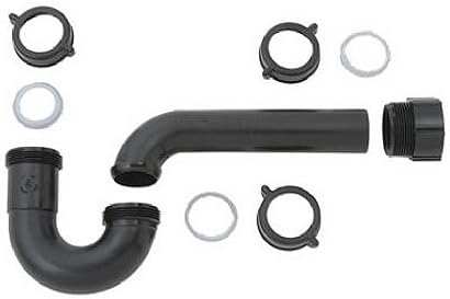 Master Plumber 303-842 MP Kitchen P-Trap, 1-1/2-Inch, Black