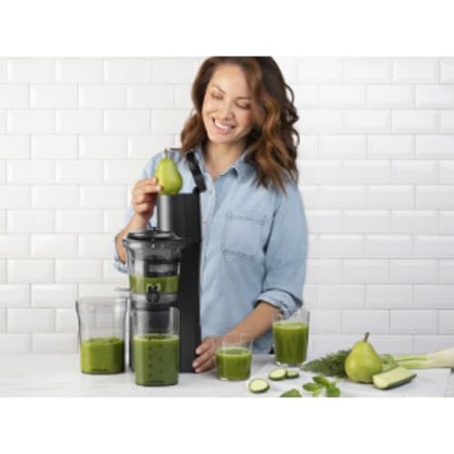 Miniatura 9 de Nutribullet Slow Juicer, Nutribullet Exprimidor, Exprimidor Cold Press, Extractor De Zumos De Frutas Y Verduras, Capacidad De 700ml, Negro, Nbj500