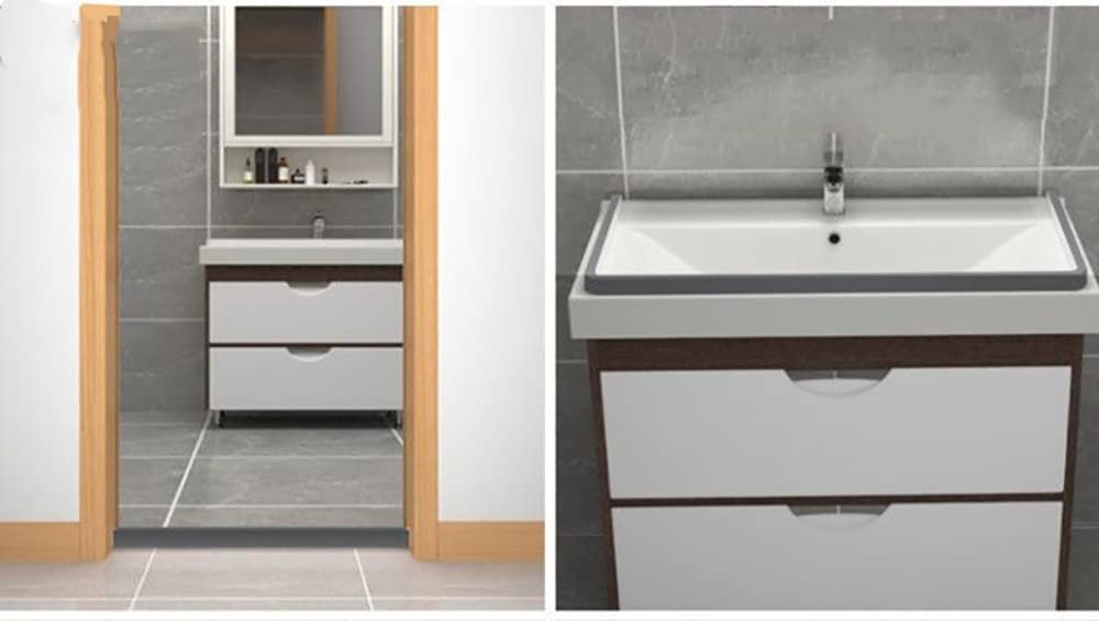 TapóN de Agua de Silicona Cinta Impermeable Plegable De Silicona, Barrera De Ducha Junta Puerta De Ducha Autoadhesiva Ducha Presa De Puerta Separador En Seco Y Húmedo ( Color : Bianco , Size : 5m/196