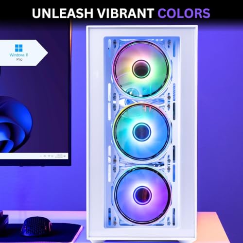 Image of NOVATECH Phantom - Prebuilt Gaming PC Desktop Computer - Core Xeon i7 3.5GHz - RX580-16GB RAM - 512GB M.2 SSD WiFi /BT, Win 11 - Gaming Computer Tower - Pre Built PC Gaming - 1 Year Warranty (White)