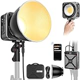 ZHIYUN MOLUS G200 [Oficial] 200W Luz de Video con Montura Bowens, Luz Continua fotografia con Sistema de enfriamiento DynaVort Ultra silencioso, Control de aplicación ZY Vega, 85800Lux/m 2700K-6500K