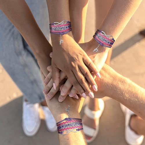 Gymnastics Bracelets for Girls Gifts for Teen Girls,Teams Initial Charm Jewelry,Sport Ballerina Birthday Christmas Gifts3