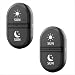 Fullicon Pill Organizer 2 Times a Day, Daily Pill Box AM PM, Replacement Medicine Organizer, Pill Cases Twice a Day with Lable- (Black Replacment 2 Pack)