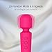 AEVEONE Personal Massage Wand - 20 Modes 8 Speeds Cordless Vibration Massager, Strong Powerful Waterproof Perfect for Travel, Magic Stress Away, All Body Back Legs Hand Pains Sports Recovery (Red)