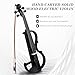 Ktaxon Full Size Electric Violin, 4/4 Acoustic Silent Electric Violin for Beginner Adults Teens with Ebony Fittings, Case, Bow, Headphone, Rosin and Extra String (Black)