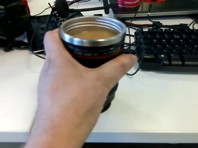 Tasse à Café Objectif Appareil Photo Canon - 320ml Acier Inoxydable Avec Ventouse Et Cuillère