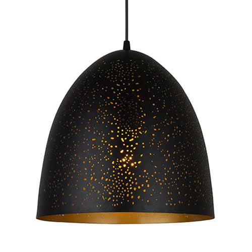 Abat-jour creux créatif suspension industrielle E27 pour jeux de lumière