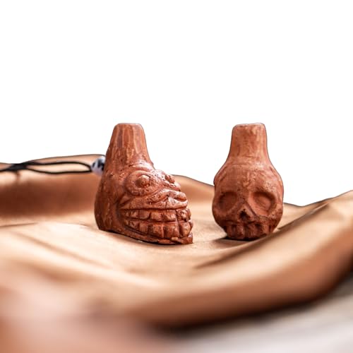 Aztec Death Whistle - Real Screaming, Up To 125+ Decibels Loud, Authentic Human Sounding Screams, War Whistle (Style 03)