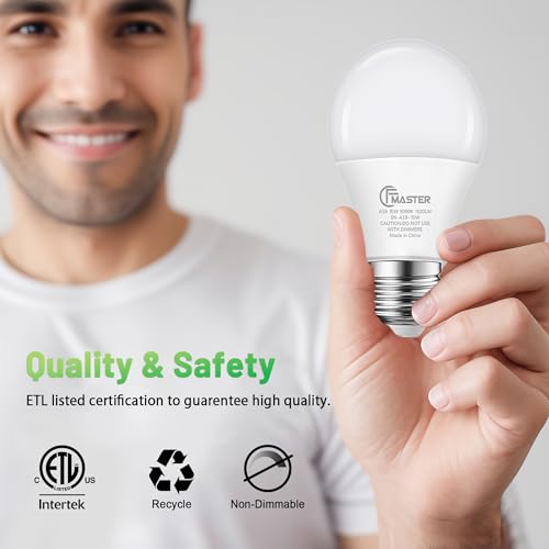 JIANGSILING A19 LED Light Bulb, 100W Equivalent Light Bulbs, 15W 5000K Daylight, 1500 Lumens, Non-Dimmable LED Bulb, E26 Standard Base for Indoor and Outdoor, Energy Efficient ETL Listed, 12-Pack by JIANGSILING - Used condition - Image 6