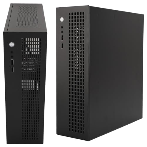 Gabinete Mini PC MATX ITX USB2.0 con ventiladores, compatible con SSD y HDD, para gaming miniatura 3