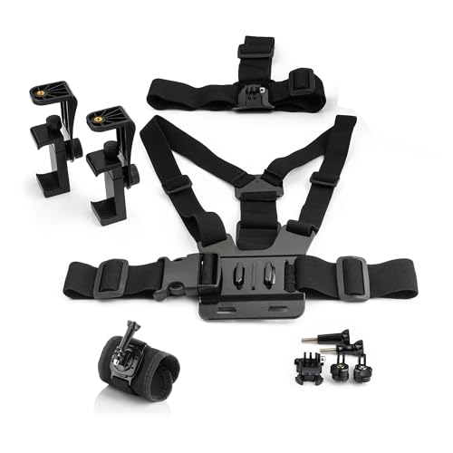 Juego de correas MOJOGEAR A03 para cabeza pecho y muñeca de action cam y smartphone