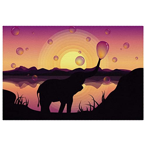 Set de table éléphant résistant à la chaleur et finitions premium