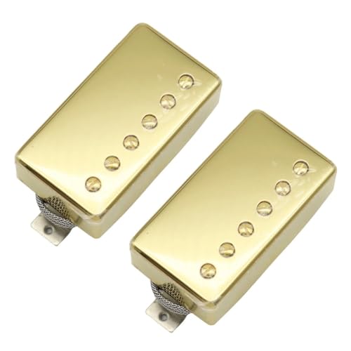 Alnico 2 classic 57+ Guitar Humbucker Pickups Gold Bridge and Neck For Les Paul style Guitar (Gold)