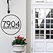Personalized Circle Address Sign,Modern House Numbers for Outside,Custom Address Plaques with Street Name,Door Number Sign,Circle House Numbers for Yard,Decorative Signs & Plaques (40cm,White)