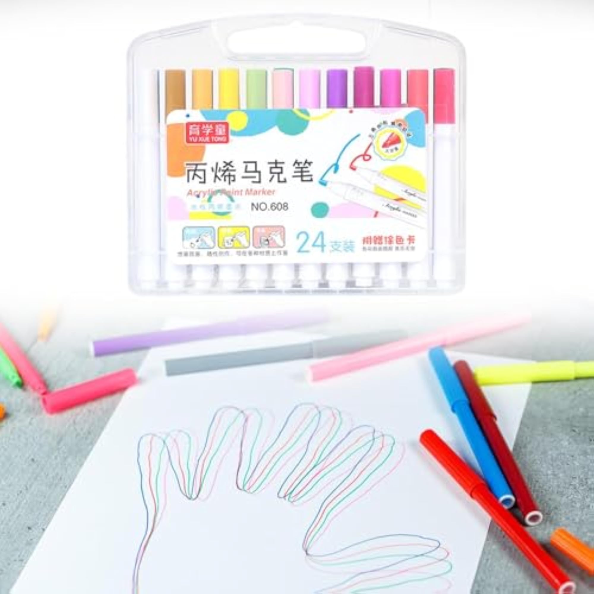 Acrylic Paint Markers Waterproof with Carry Case