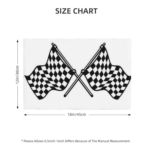 Set de table lin drapeau de course pour repas et pique-nique 6pcs - 5