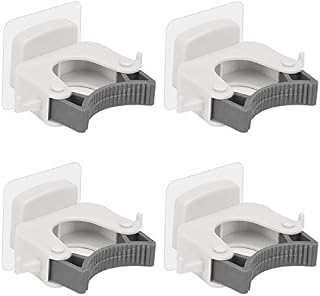 Aiamo Broom Mop Holder, Wall-Mounted Multi-Function Tools Hanger with, Handles Up Diameter to