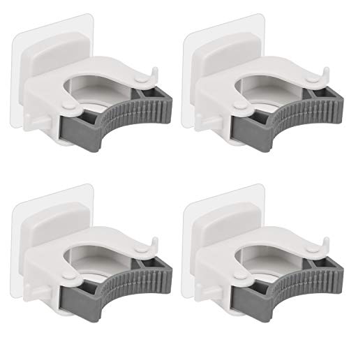 Aiamo Broom Mop Holder, Wall-Mounted Multi-Function Tools Hanger with, Handles Up Diameter to