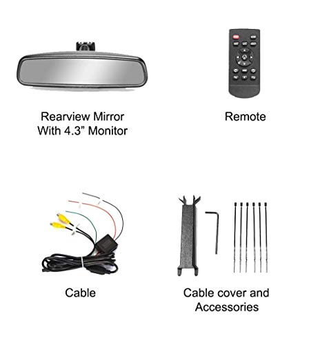 Master Tailgaters 10.5" Oem Rear View Mirror With 4.3" Lcd Screen | Ultra High Brightness | Rearview Universal Fit | Auto Adjusting Brightness Lcd | Anti Glare | Full Mirror Replacement #TOP7