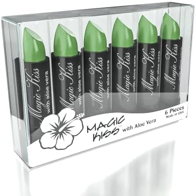 Pack of 6 Magic Kiss Color Changing Matte Lipstick set, Waterproof Long Lasting Nutritious Lips Moisturizer Magic Temperature Color Change Lip Balm with Aloe Vera PH Lipstick Beauty Cosmetics Makeup MADE IN USA